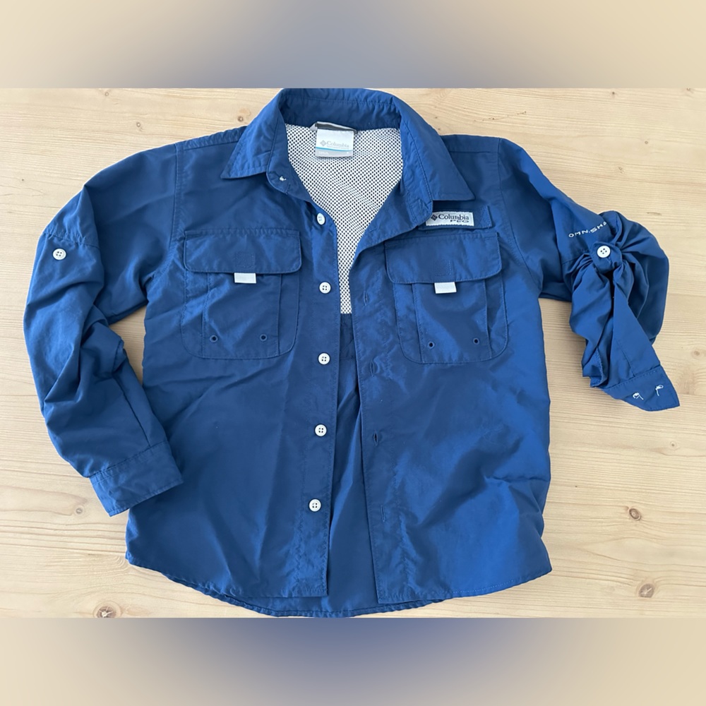 Blue Boys’ PFG Bahama™ Long Sleeve Shirt